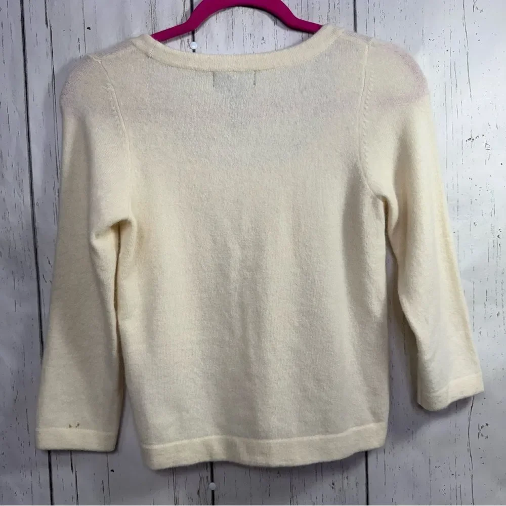 Ralph Lauren Cream Scoop Neck Knit Sweater